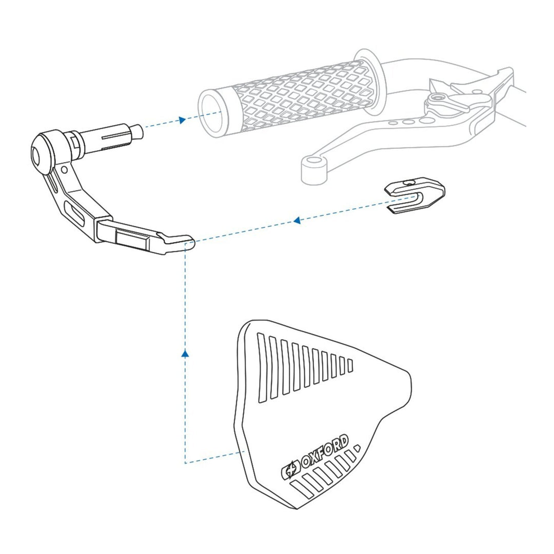 Oxford Premium Handguards with Aluminium Lever Guards (Pair)