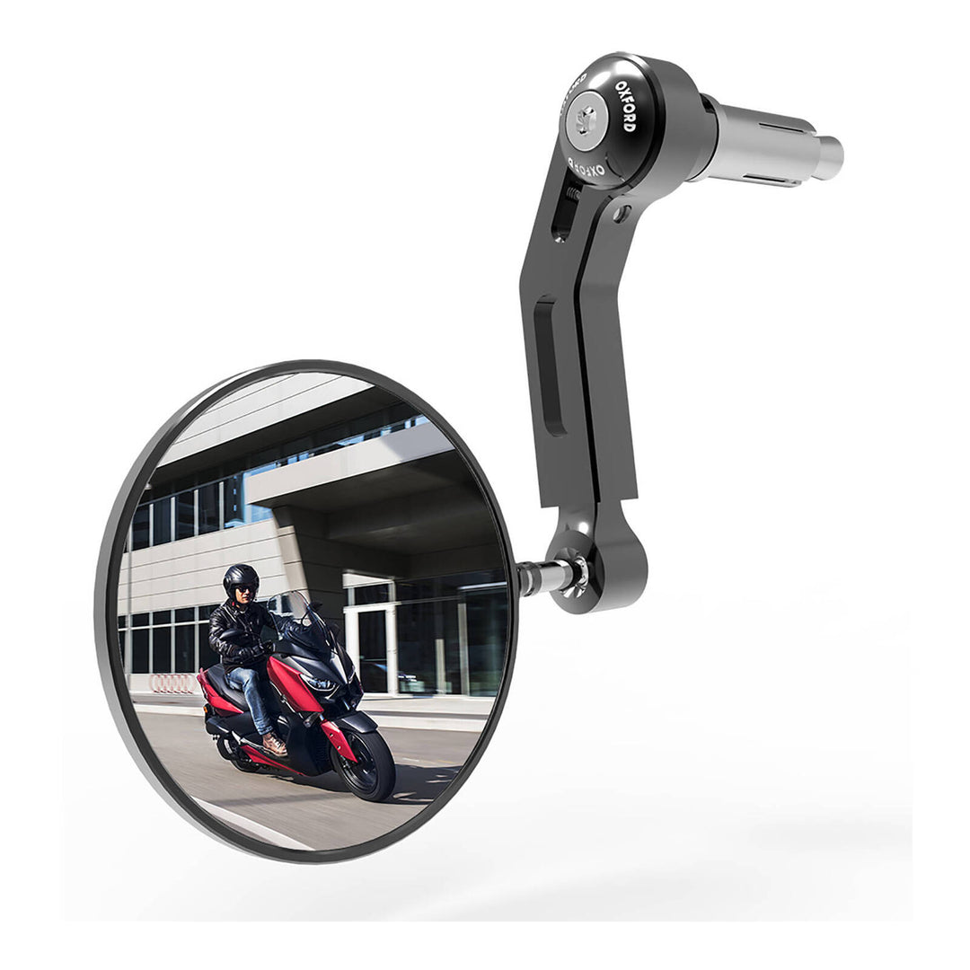 Oxford Premium Bar End Mirror Left Black
